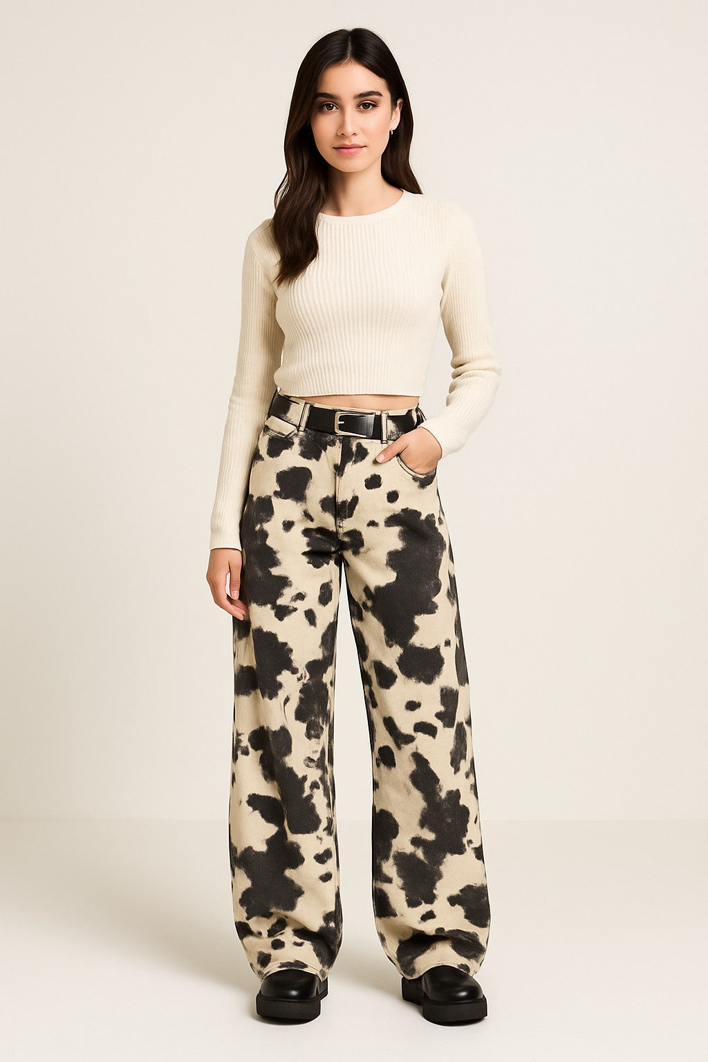Cowprint Drift Jeans
