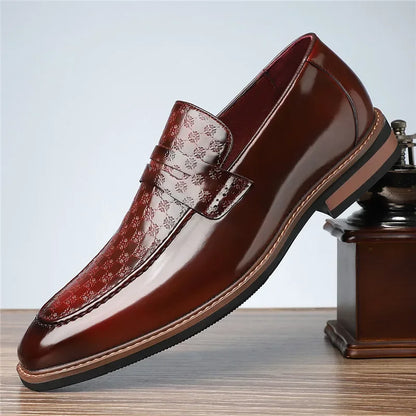 Regalia Embossed Leather Loafers