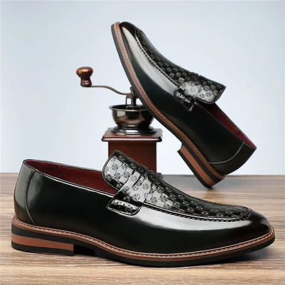 Regalia Embossed Leather Loafers