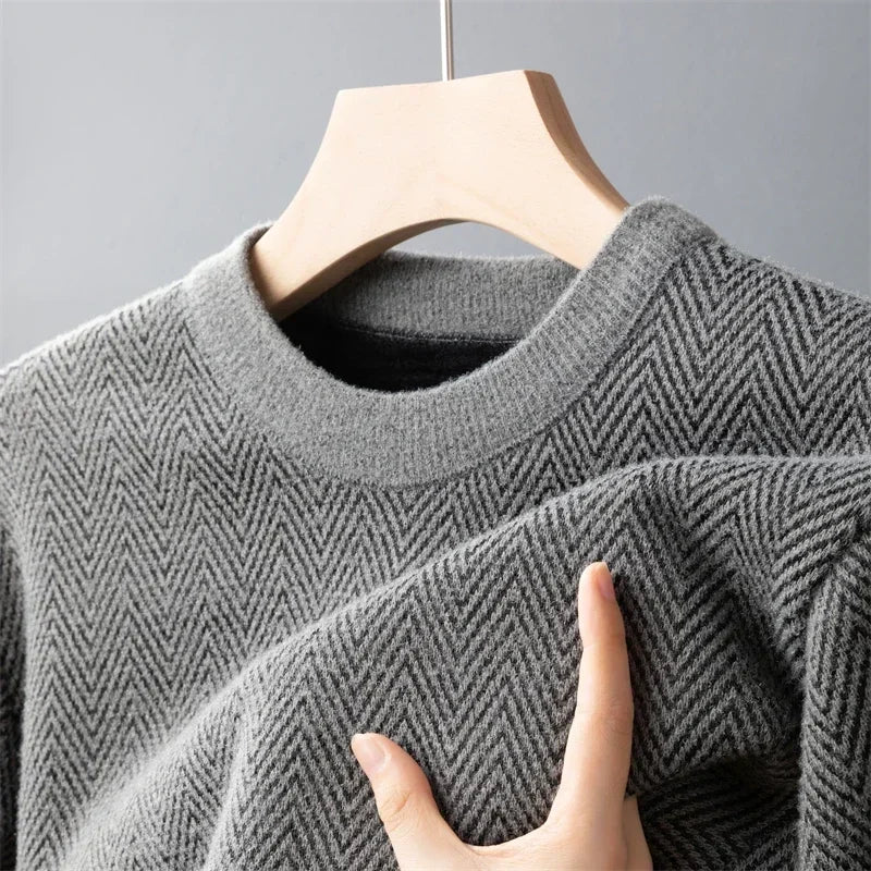 Herringbone Wool Sweater