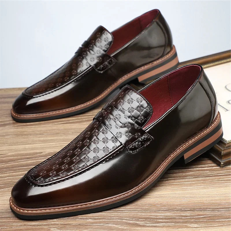 Regalia Embossed Leather Loafers