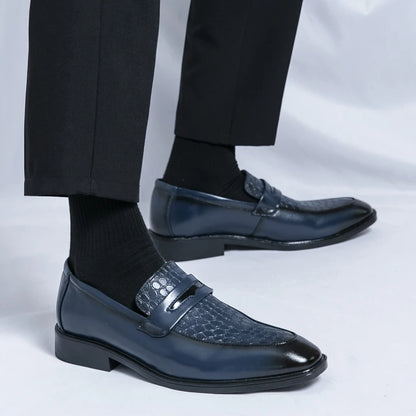 Monarch Croc Embossed Loafers