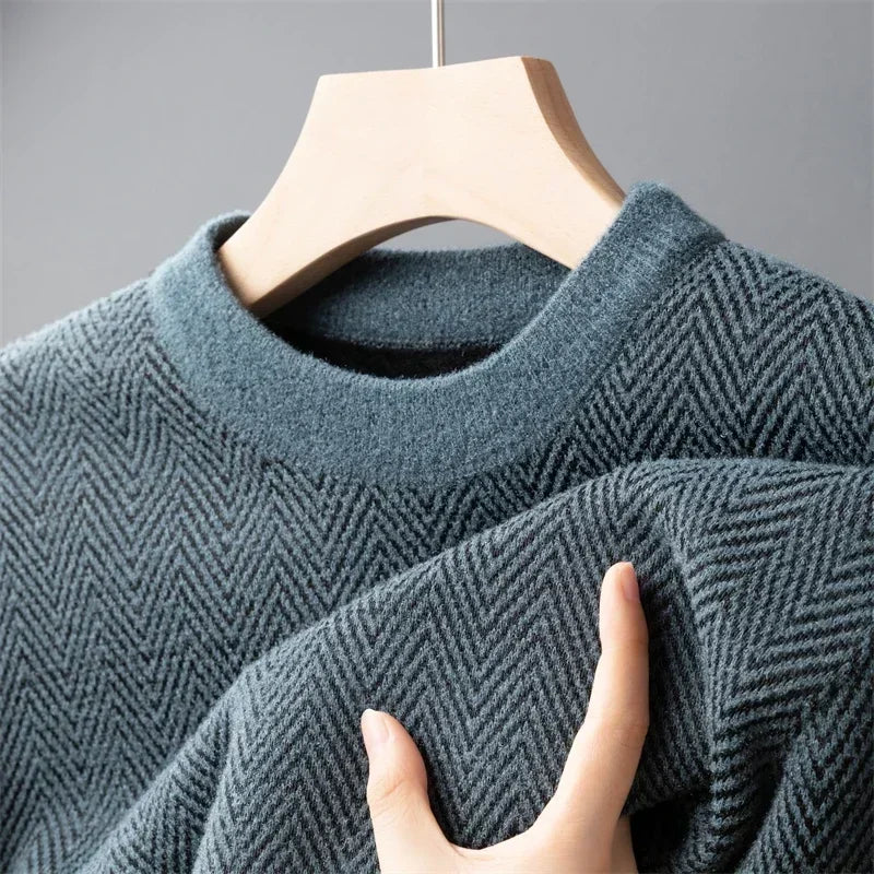 Herringbone Wool Sweater