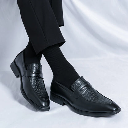 Monarch Croc Embossed Loafers